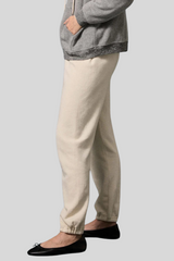 The Great - The Fleece Stadium Sweatpant - WASHWHT