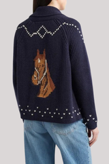 The Great - The Horse Lodge Cardigan - NAVY