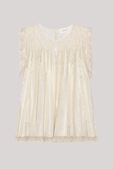 The Great - The Keepsake Lace Shell Top - CREAM