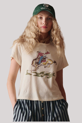 The Great - The Little Tee w/ Rider Graphic - WASHWHT