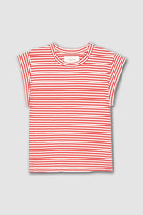The Great - The Peak Shoulder Striped Tee - SUNCHERR