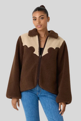The Great - The Reversible Western Yoke Pasture Jacket - BRWWCREA