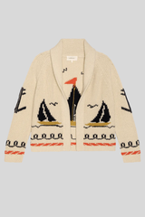 The Great - The Sailboat Lodge Cardigan - CREAM