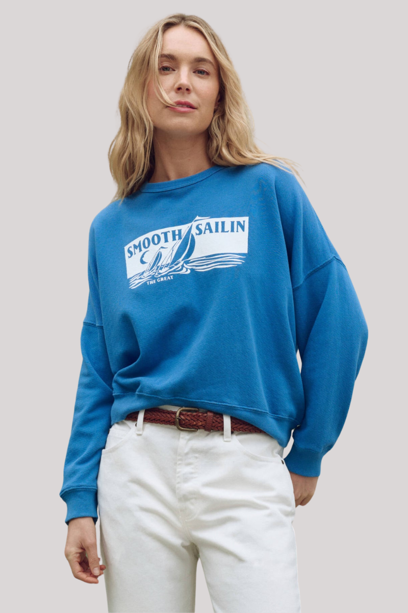 The Great - The Teammate Sweatshirt - POOLBLUE
