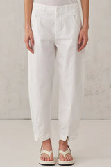 Transit - Comfort-Fit Stretch Cotton Trousers - WHITE