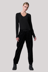 Transit - Comfort Fit Trousers - BLACK