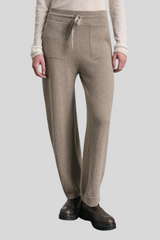 Transit - Comfort Fit Jogger Trousers - CLAY