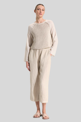 Transit - Cotton Ribbon Knit Muslin Sleeves - SAND