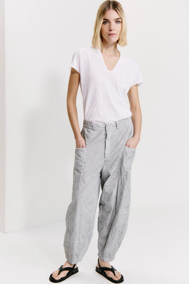 Transit - Lightweight CottonTrouser With Graphite Effect - LITEBLUE