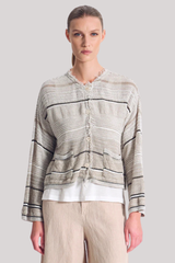 Transit - Patterned Knit Jacket - SAND