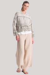 Transit - Patterned Knit Jacket - SAND