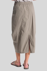 Transit - Stretch Poplin Bombée Shape Skirt - TAUPE