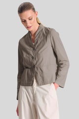 Transit - Stretch Poplin Jacket - TAUPE