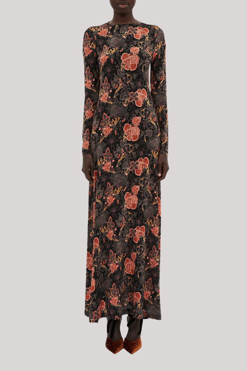 Ulla Johnson - Amari Jersey Long Sleeve Dress - NIGHTLIL