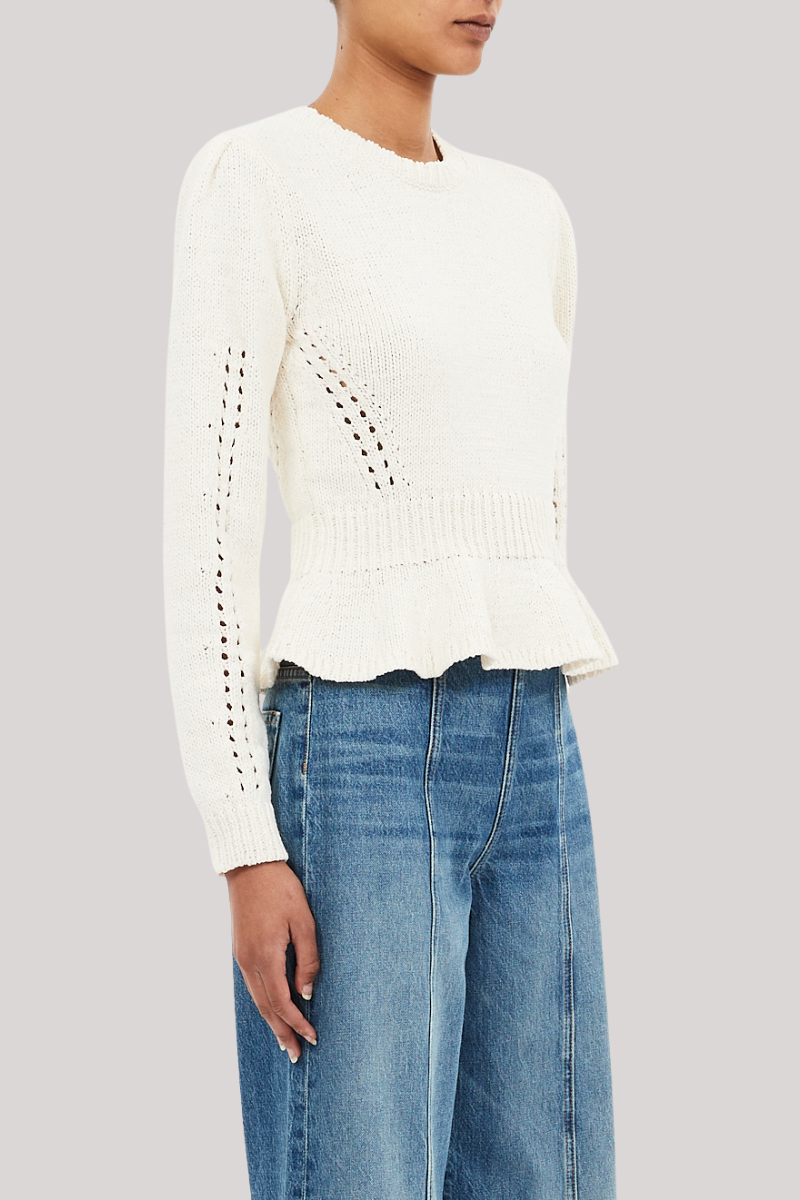 eLLa   jacquard peplum pulloverエラトップス ella jacquard peplum topsの通販はau PAY マーケット - 輸入雑貨の