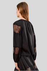 Ulla Johnson - Bess Long Sleeve Silk Blouse - NOIR