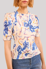 Ulla Johnson - Corine Ss Silk Top - PRISM