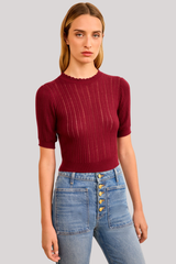 Ulla Johnson - Gemma Puff Sleeve Top  - CLARET