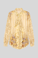Ulla Johnson - Gesture Long Sleeve Silk Blouse - FORSYTHI
