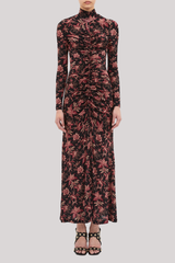 Ulla Johnson - Ida Long Sleeve Ruched Turtleneck Dress  - MIDLILY