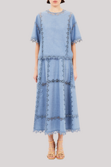 Ulla Johnson - Kai Short Sleeve Top - CHAMBRAY