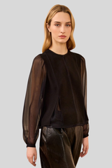 Ulla Johnson - Lucette Long Sleeve Blouse - NOIR