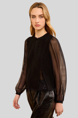 Ulla Johnson - Lucette Long Sleeve Blouse - NOIR