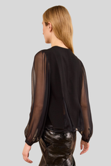 Ulla Johnson - Lucette Long Sleeve Blouse - NOIR