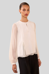 Ulla Johnson - Lucette Long Sleeve Blouse - PEARIVY