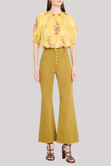 Ulla Johnson - Pippa Short Sleeve Blouse - SOLEIL