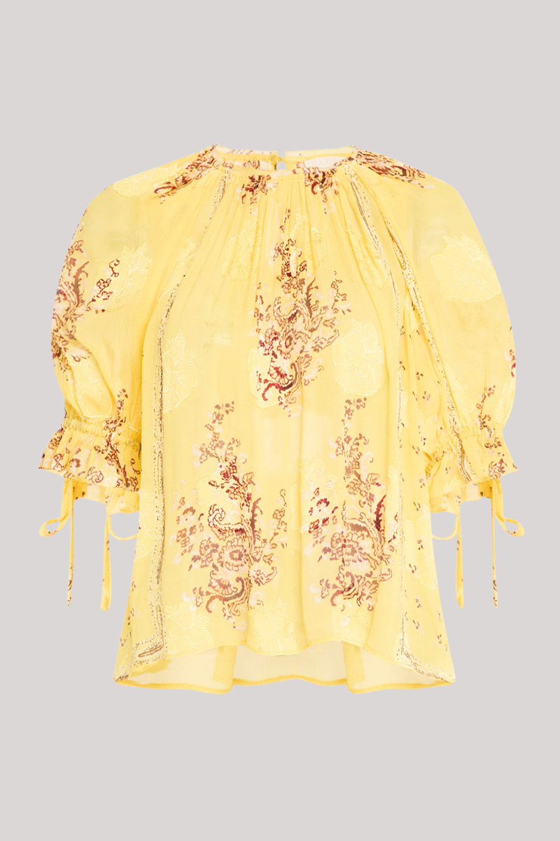 Ulla Johnson - Pippa Short Sleeve Blouse - SOLEIL