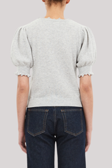 Ulla Johnson - Polline Short Sleeve Top - PEBBLE