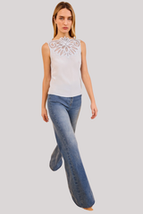 Ulla Johnson - Rea Sl Lace Applique - ADRIATIC