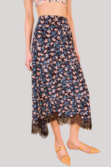 Ulla Johnson - Rosine High Waisted Asymmetrical Skirt  - NOCTURNE