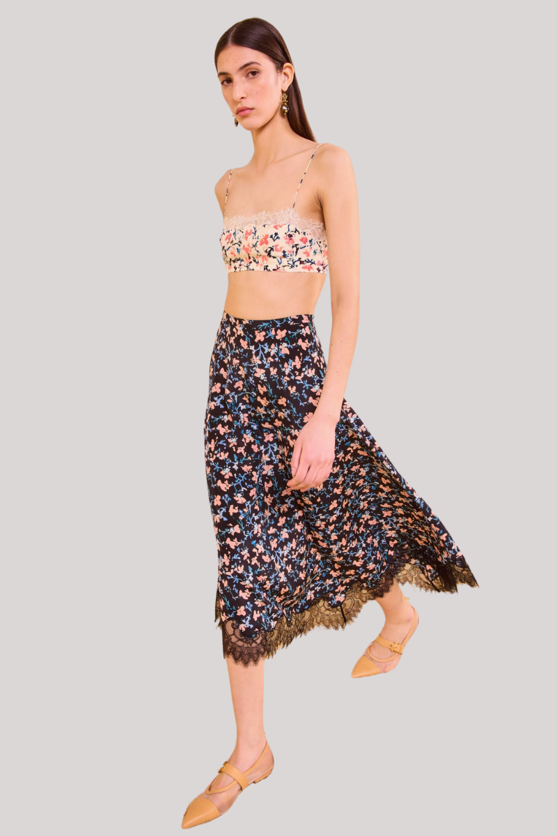 Ulla Johnson - Rosine High Waisted Asymmetrical Skirt  - NOCTURNE
