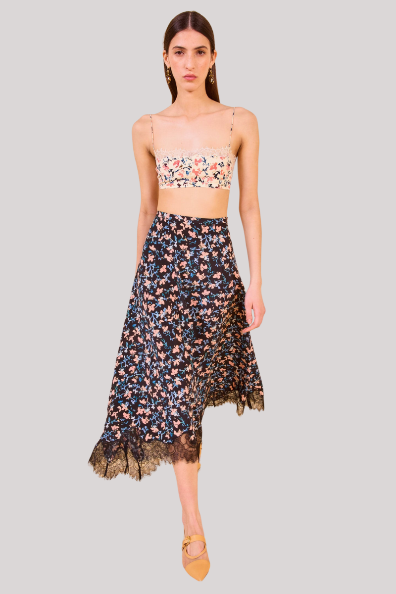 Ulla Johnson - Rosine High Waisted Asymmetrical Skirt  - NOCTURNE