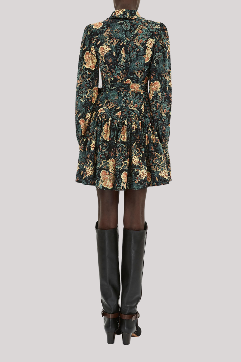Ulla Johnson - Simona Silk Long Sleeve Mini Dress - NUIT