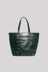 Vanessa Bruno - Leather M Zipped Cabas Tote - FORET