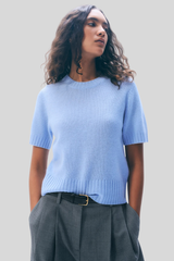 White + Warren - Cashmere Featherweight T-Shirt - BLUVAPOR