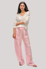 White + Warren - Cashmere Featherweight V neck - SOFTWHT