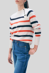 White + Warren - Cashmere Striped Sweater - SFTWHTPO