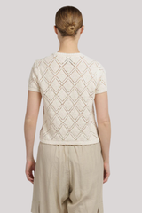 White + Warren - Cotton Pointelle Top - IVORY