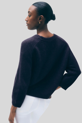 White + Warren - Featherweight Cashmere Scoopneck Tee - DEEPNAVY