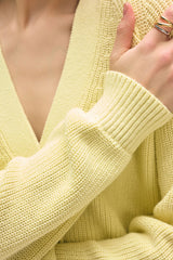 White + Warren - Organic Cotton Ribbed Cardigan - LEMONSOR