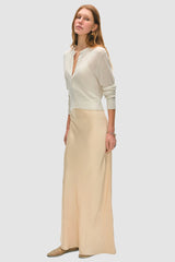 White + Warren - Superfine Cashmere Blend Button Cardigan - WHITE