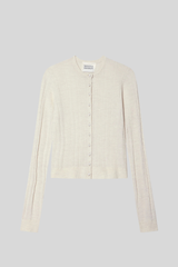 White + Warren - Superfine Merino Wool Cardigan - IVORY