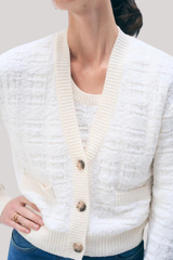White + Warren - Textured Boucle Cardigan - IVYTONAL