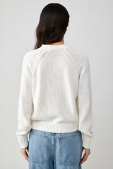 White + Warren - Cotton Blend Beachy Crew - WHITE