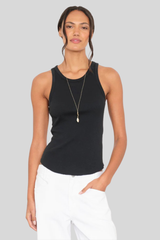 Xirena - Arynn Fine Rib Tank Top - BLACK