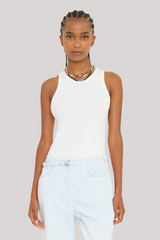 Xirena - Arynn Fine Rib Tank Top - WHITE